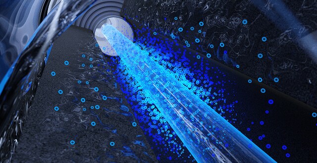 A colorful depiction of adsorption filtration.